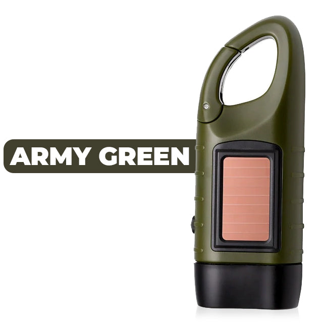 Waterproof Hand Crank Solar Flashlight